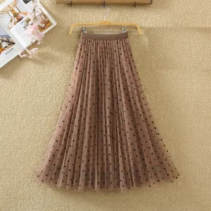 Summer Women elastic Midi Skirts