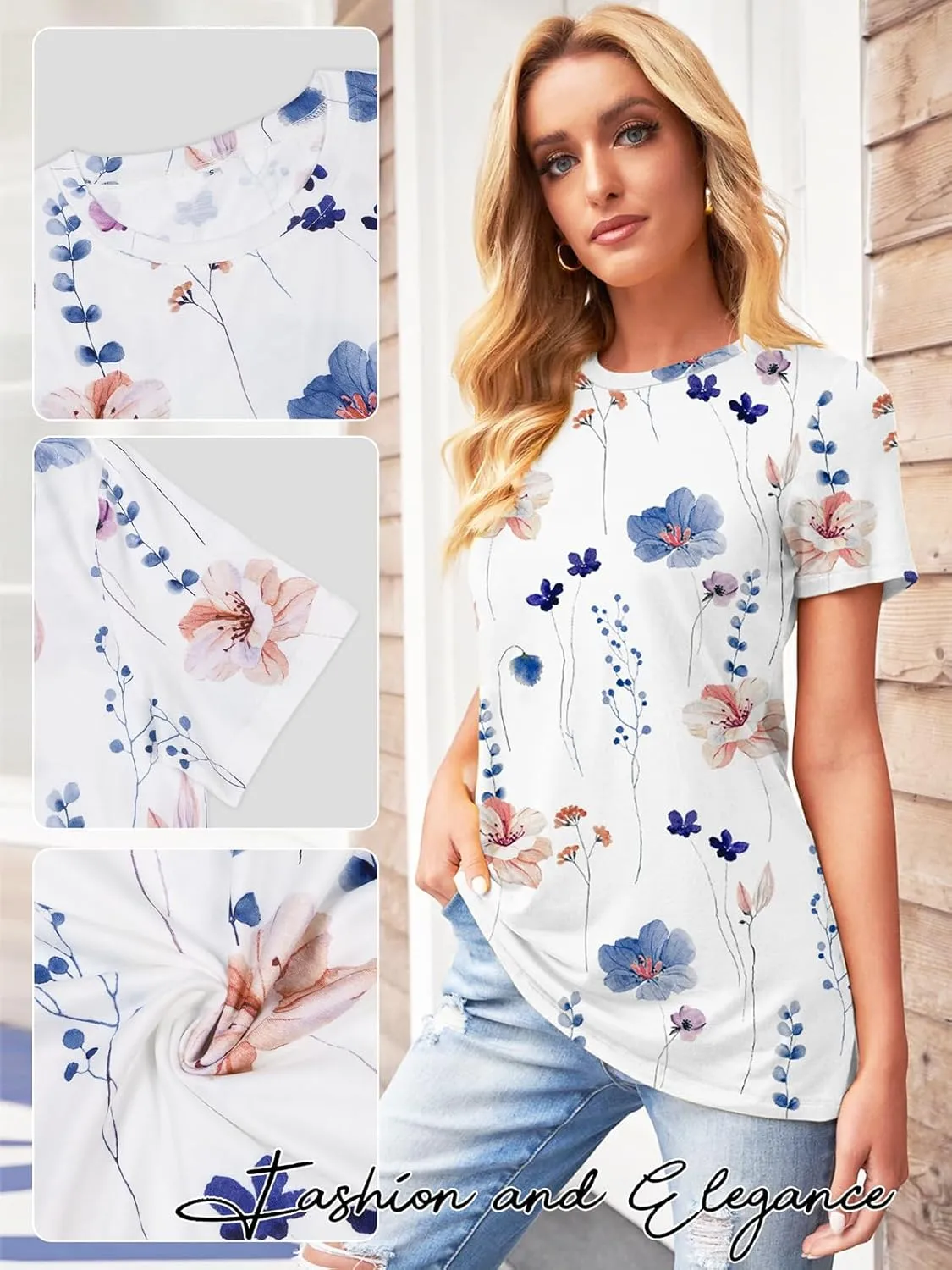 TAKEYAL Women Los Angeles Graphic T Shirts California Letter Print Short Sleeve Tee Loose Casual Tops