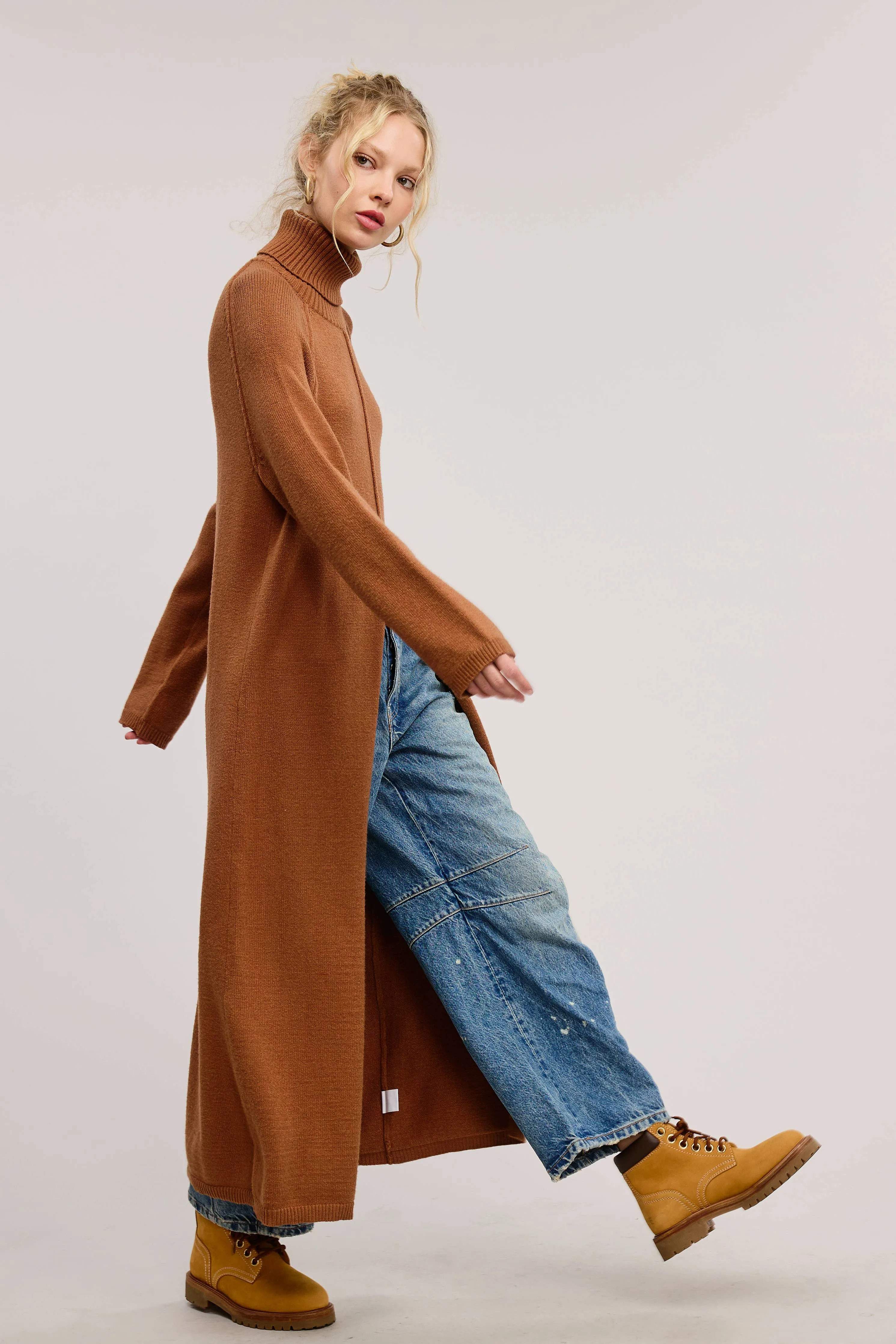 TURTLENECK TUNIC SWEATER DRESS