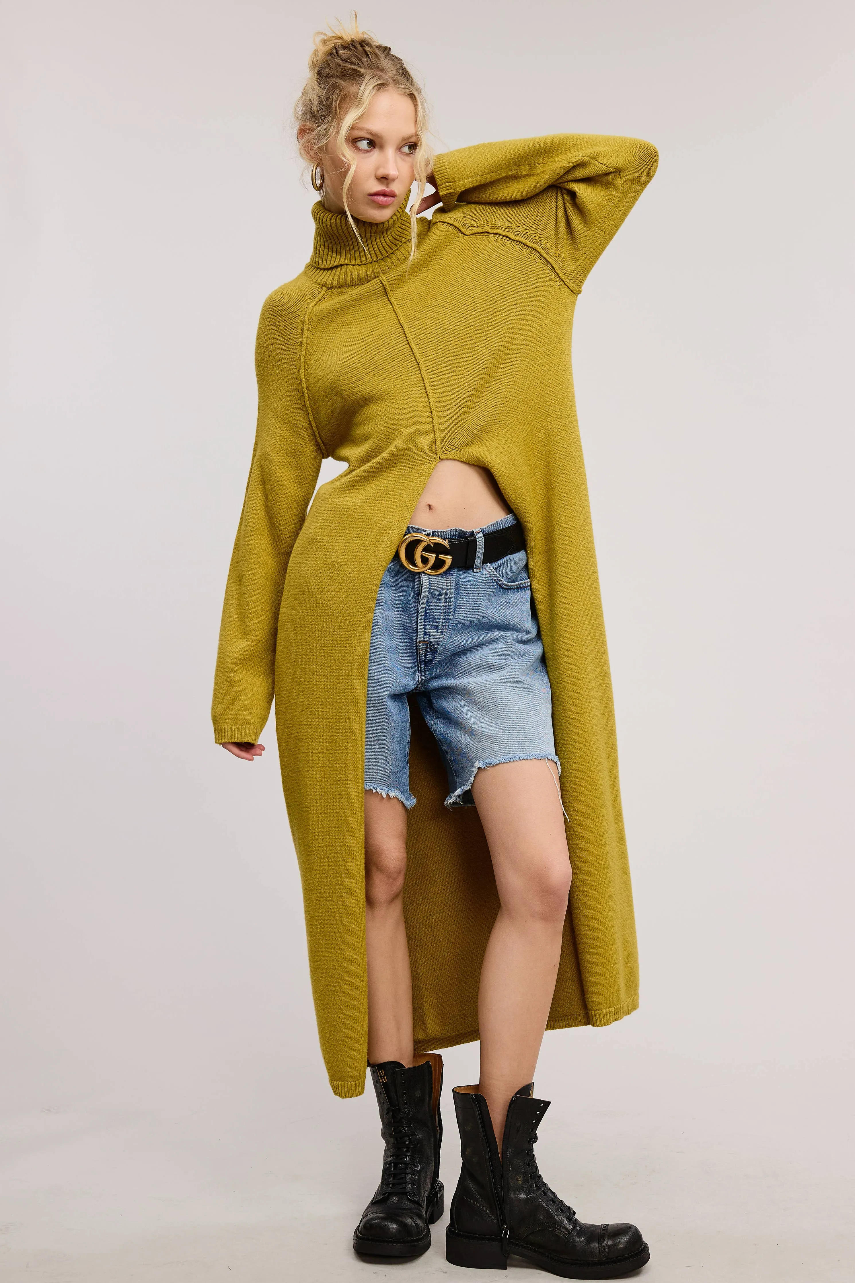 TURTLENECK TUNIC SWEATER DRESS