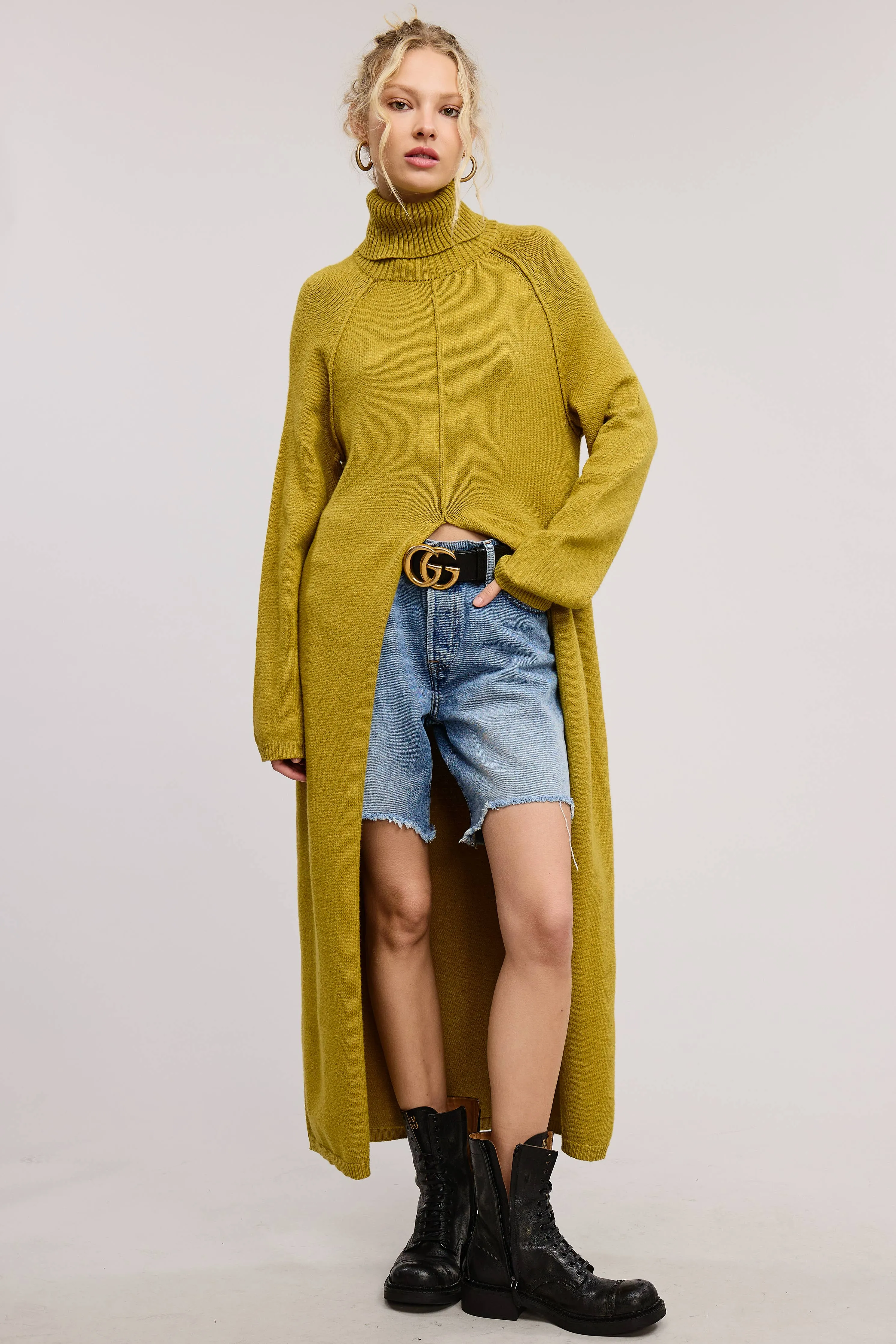 TURTLENECK TUNIC SWEATER DRESS