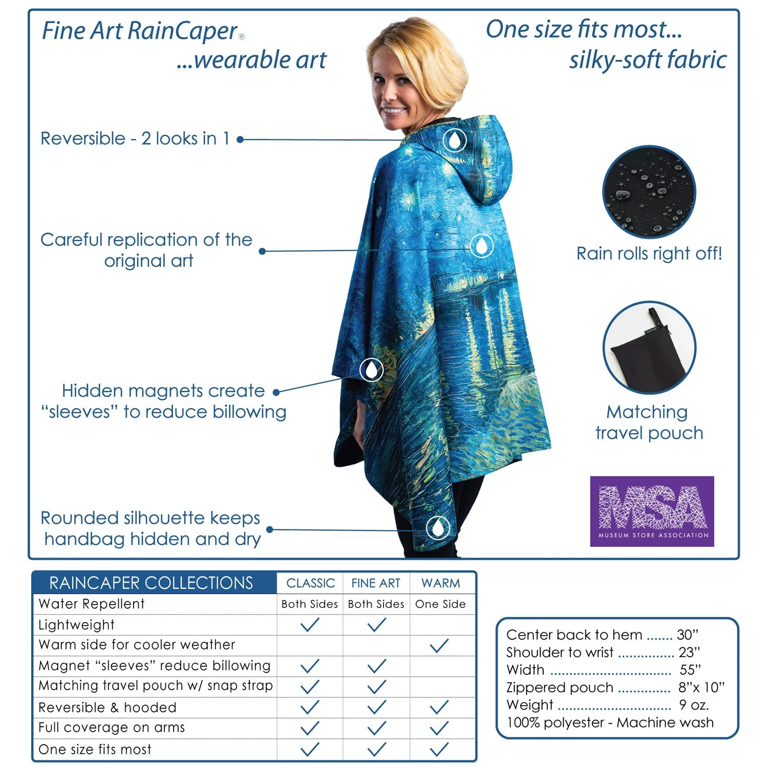 Van Gogh Almond Blossoms Rain Cape by Raincaper